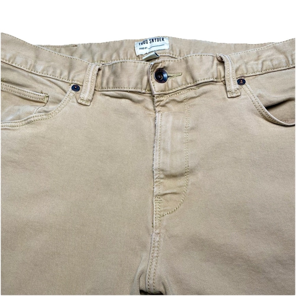 Todd Snyder Stretch 5 Pocket Chinos 33x32 Cotton Blend Slim Light Brown Normcore